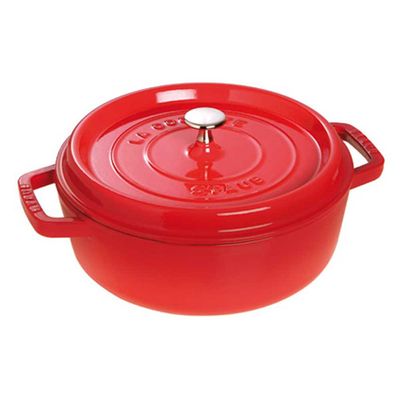 Caçarola Redonda Baixa Ferro Fundido 26 cm Cereja Staub