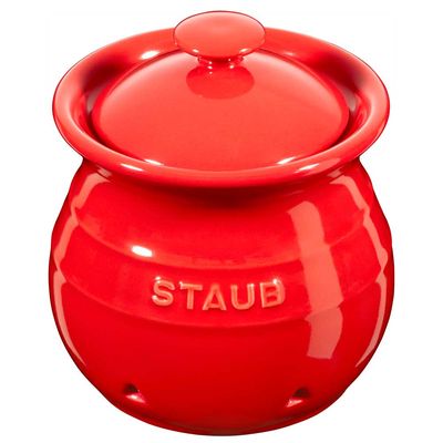 Porta Alho Cerâmica Cereja Staub