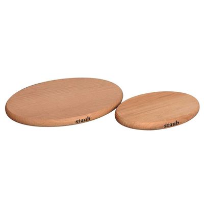 Descanso de Panela Oval Madeira Imantada 15X11 cm Laranja Staub