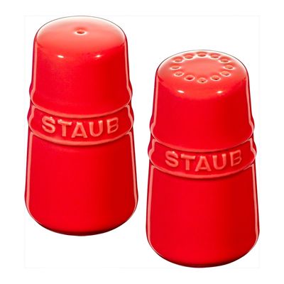 Mini Saleiro e Pimenteiro Cerâmica Cereja Staub