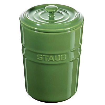 Porta Mantimentos Cerâmica 1 Litro Verde Basil Staub