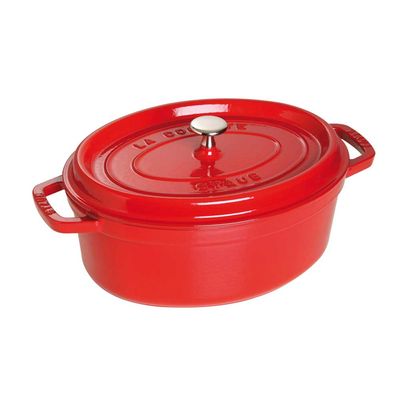 Caçarola Oval Ferro Fundido 29 cm Cereja Staub