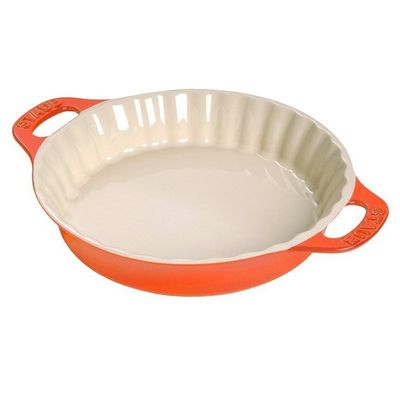 Travessa de Torta Cerâmica Laranja 28 cm Staub