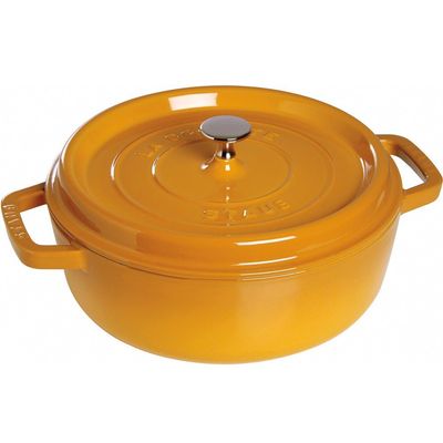 Caçarola Redonda Cerâmica 10 cm Amarelo Mostarda Staub