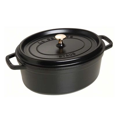 Caçarola Oval Ferro Fundido 41 cm Preto Staub