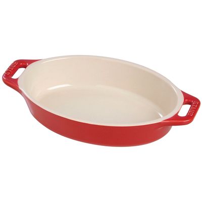 Travessa Oval Cerâmica 17 cm Cereja Staub
