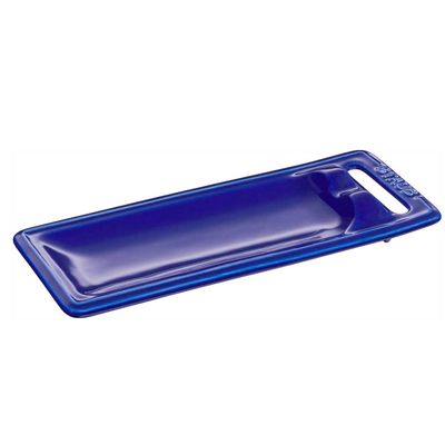 Descanso para Colher Cerâmica 25X10 cm Azul Marinho Staub