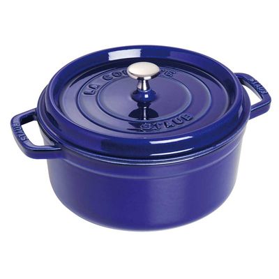 Caçarola Redonda Ferro Fundido 30 cm Azul Marinho Staub