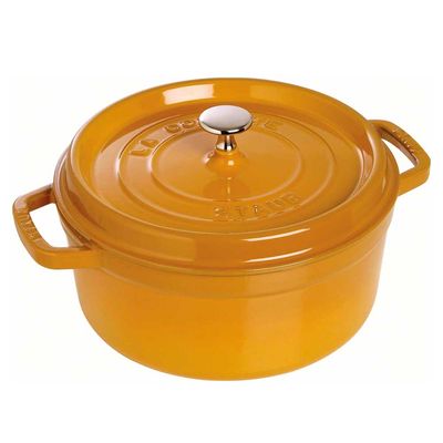 Caçarola Redonda Ferro Fundido 24 cm Amarelo Mostarda Staub