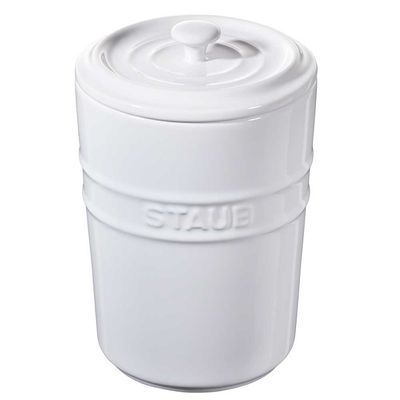 Porta Mantimentos Cerâmica 1 Litro Branco Staub