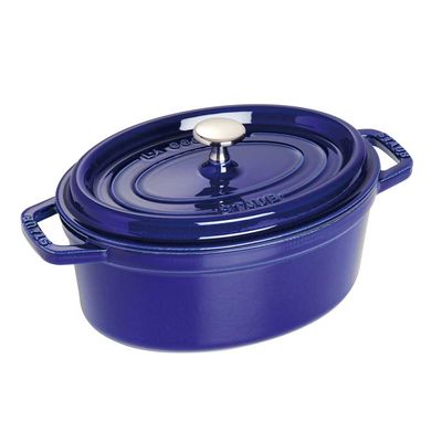 Caçarola Oval Ferro Fundido 31 cm Azul Marinho Staub