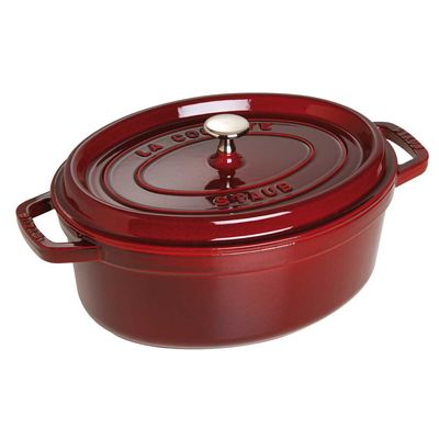 Caçarola Oval Ferro Fundido 27 cm Vermelho Granada Staub
