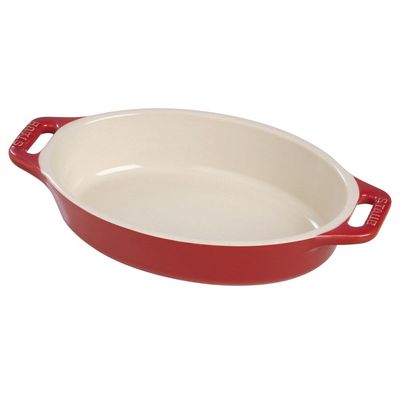 Travessa Oval Cerâmica 23 cm Cereja Staub