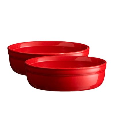 Ramekins Rasos Crème Brûlée Cerâmica HR 2 Peças Vermelho Emile Henry
