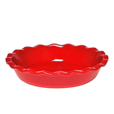 Travessa para Torta Cerâmica HR 26 cm Vermelho Emile Henry