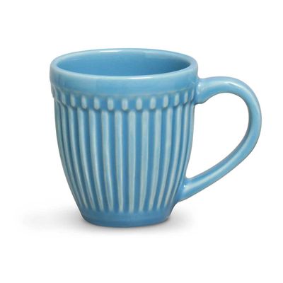 Caneca Roma Cerâmica 320 ml Azul Porto Brasil
