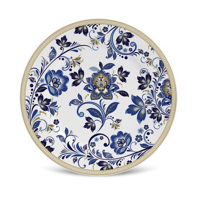 Prato Sobremesa Flat Classic Blue Cerâmica 6 Peças Porto Brasil