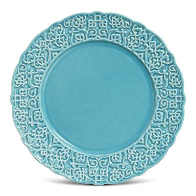 Prato Raso Marrakech Azul Poppy 6 Peças Porto Brasil