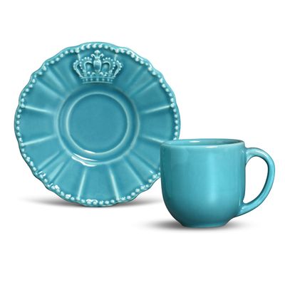 Xícara de Café Windsor Azul Poppy 6 Peças Porto Brasil