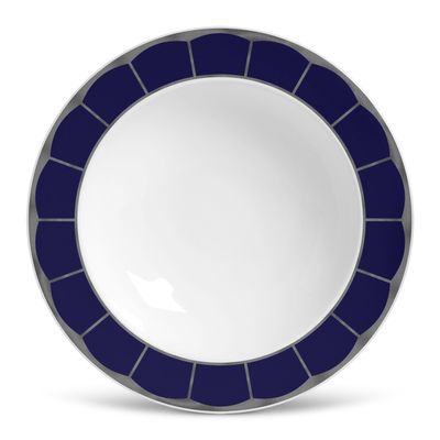 Prato Fundo Flat Cobalt Cerâmica 6 Peças Porto Brasil