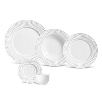 Aparelho de Jantar Roma Cerâmica 20 Peças Branco Porto Brasil