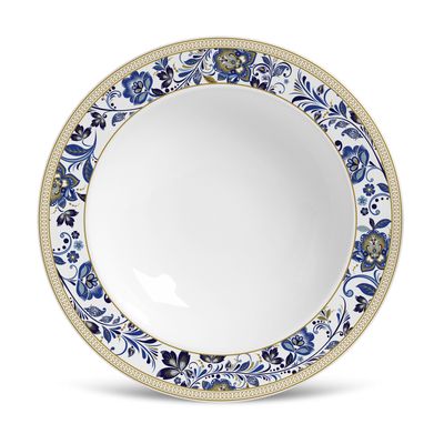 Prato Fundo Flat Classic Blue Cerâmica 6 Peças Porto Brasil
