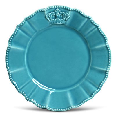 Prato Sobremesa Windsor Azul Poppy 6 Peças Porto Brasil