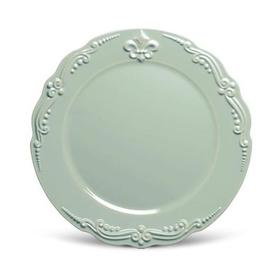 Prato Raso Flor de Lis Verde 6 Peças Porto Brasil