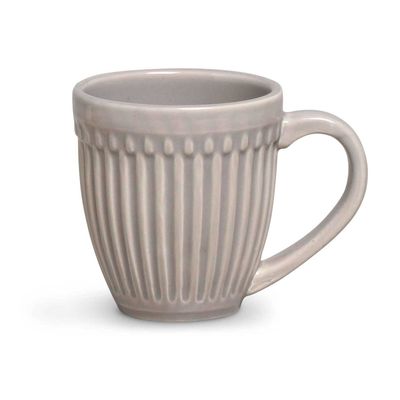 Caneca Roma Cerâmica 320 ml Cinza Claro Porto Brasil