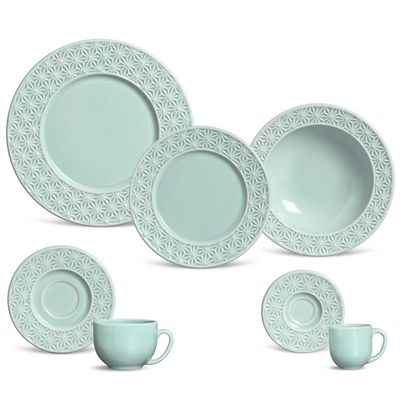 Aparelho Jantar 42 Peças Manish Verde Porto Brasil