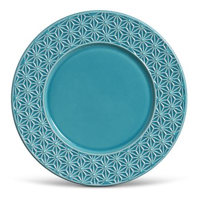 Prato Raso Manish Azul Poppy 6 Peças Porto Brasil
