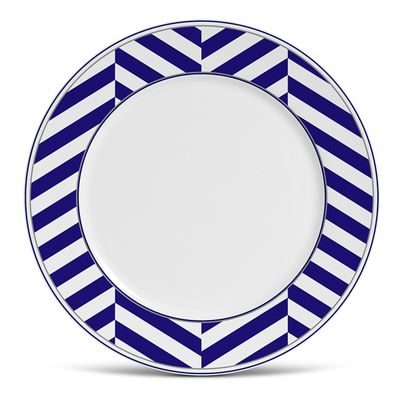 Prato Raso Flat Navy Cerâmica 6 Peças Porto Brasil