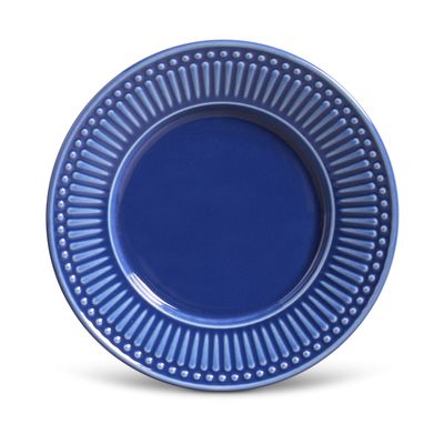 Prato Sobremesa Roma Cerâmica 6 Peças Azul Navy Porto Brasil