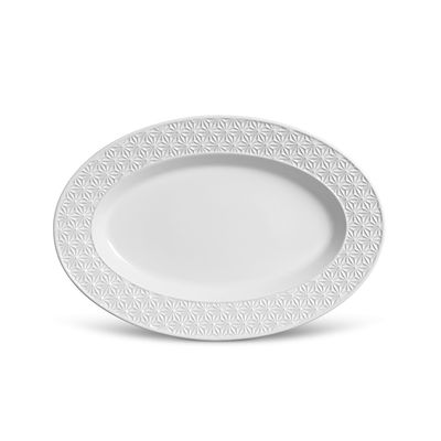 Travessa Manish Cerâmica Média Branco Porto Brasil