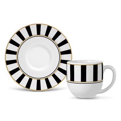 Xícara de Café Flat Classic Cerâmica 6 Peças Porto Brasil