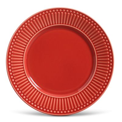 Prato Raso Roma Cerâmica 6 Peças Vermelho Porto Brasil