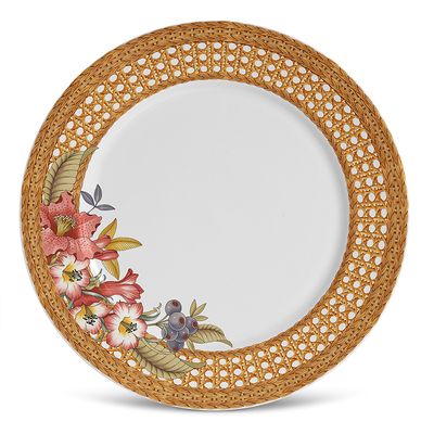 Prato Raso Flat Tropicale Cerâmica 6 Peças Porto Brasil