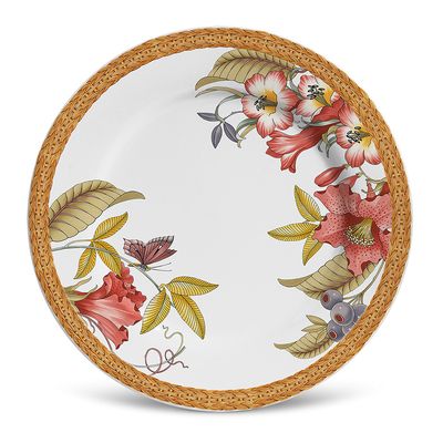Prato Sobremesa Flat Tropicale Cerâmica 6 Peças Porto Brasil