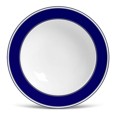 Prato Fundo Flat Navy Cerâmica 6 Peças Porto Brasil