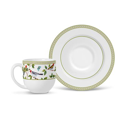 Xícara de Café Flat Forest Cerâmica 6 Peças Porto Brasil