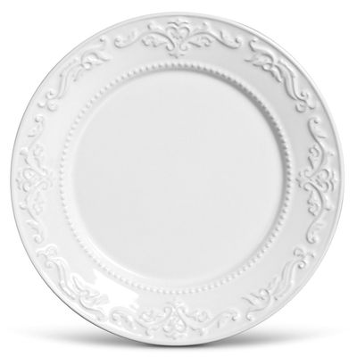 Prato Raso Acanthus Cerâmica 6 Peças Branco Porto Brasil