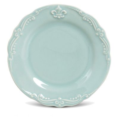 Prato Sobremesa Flor de Lis Verde 6 Peças Porto Brasil