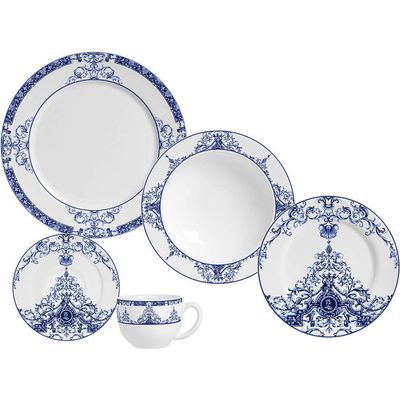 Aparelho de Jantar Flat Lisboa Cerâmica 20 Peças Porto Brasil