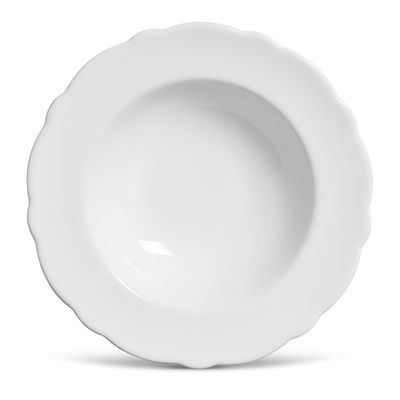 Prato Fundo Marrakech Cerâmica 6 Peças Branco Porto Brasil
