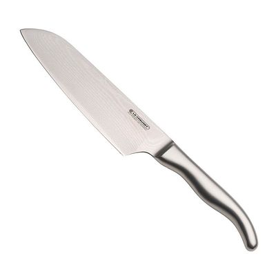 Faca Santoku 7 Pol Aço Damasco com Cabo Aço Inox Ply Le Creuset