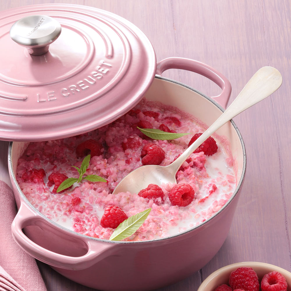 Le Creuset panela redonda signature 24 cm rosa chiffon pink le creuset