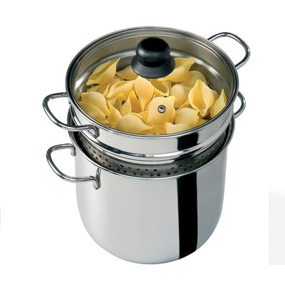 Panela para Pasta Cuoci e Vedi Aço Inox 6 Litros Barazzoni