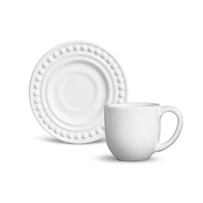 Xícara de Café Atenas Cerâmica 6 Peças Branco Porto Brasil