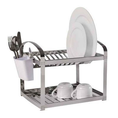 Escorredor de Pratos Suprema Aço Inox Capacidade 12 Pratos Grátis Dispenser Brinox