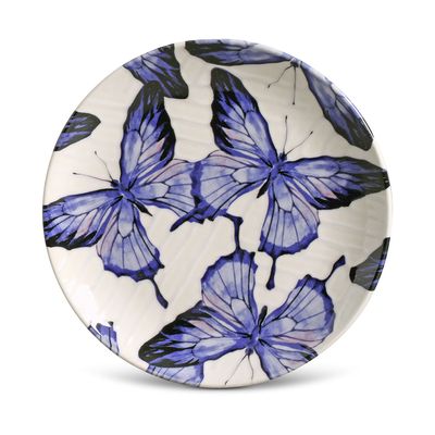 Prato Sobremesa Coup Papillon Cerâmica 6 Peças Porto Brasil